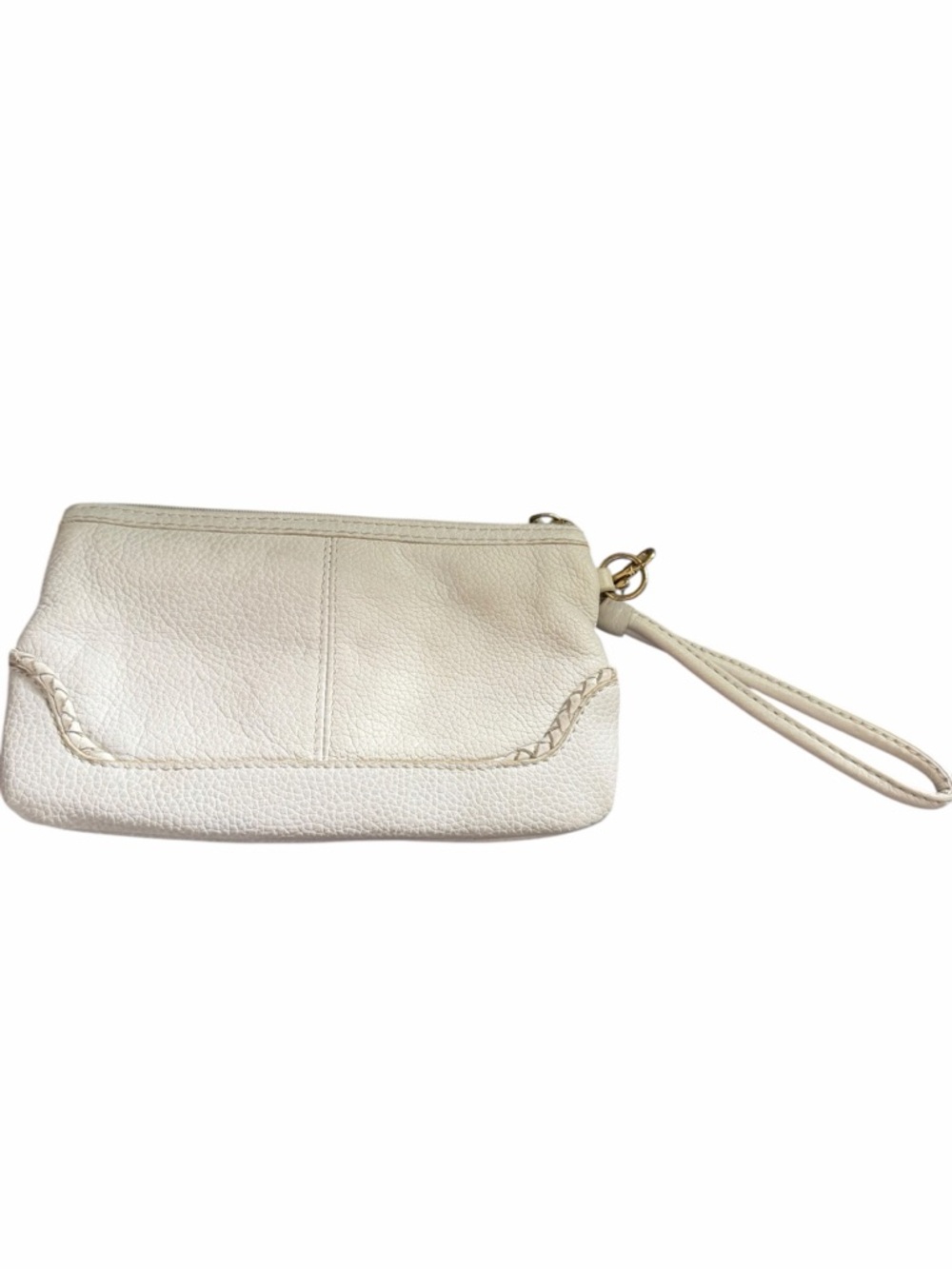 Wilsons Leather Cream Braided Leather Wristlet - Picture 2 of 5